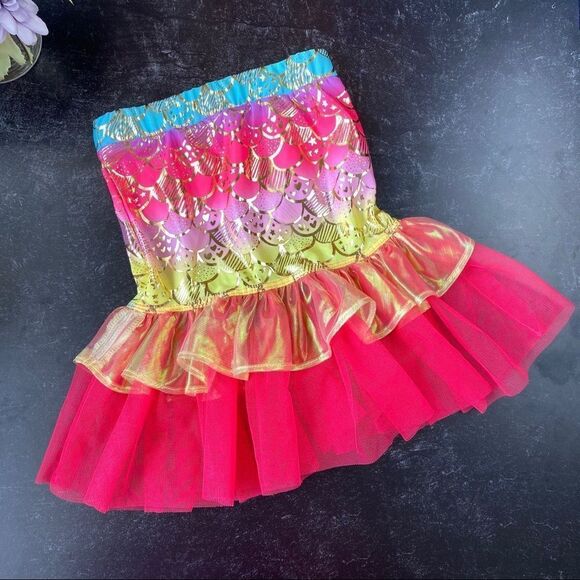 Girl’s Multicolored Mermaid Fishtail Skirt Sz 18M - Picture 3 of 4